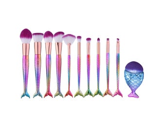 Listing 2 of 5 for Makeup Brushes Set 11pcs Makeup Brush Cosmetic Brushes Eyeshadow Eyeliner Blu
