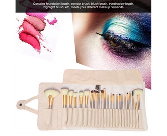 Listing 4 of 5 for 24Pcs Wooden Handle Makeup Brushes Set Eyeshadow Foundation Blush Brush with