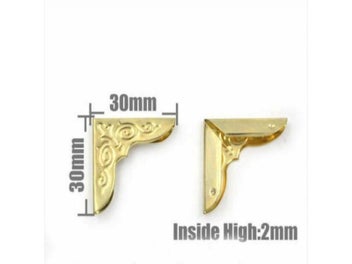 Listing 13 of 16 for 25 Pcs Book Corner Protectors Scrapbooking Albums Folder Metal Menus Folders