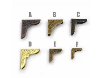 Listing 14 of 16 for 25 Pcs Book Corner Protectors Scrapbooking Albums Folder Metal Menus Folders
