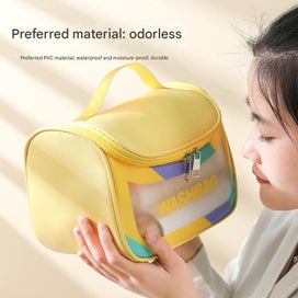 Listing 2 of 5 for Elosung Pvc Transparent Cosmetic Bag Waterproof Portable Travel Organizer With H