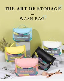 Listing 3 of 5 for Elosung Pvc Transparent Cosmetic Bag Waterproof Portable Travel Organizer With H
