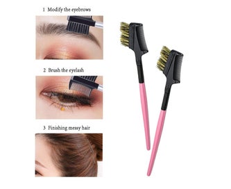 Listing 4 of 5 for 2pcs Makeup Eyebrow Brush & Eyelash Comb, Portable Eye Powder Foundation Brus