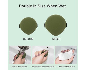 Listing 3 of 5 for 4 Pack Makeup Sponge, Total Coverage Blending Sponge, Latex-Free Foundation S