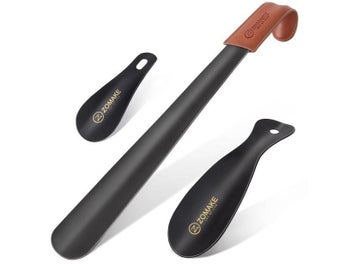 Listing 1 of 10 for Professional Shoe Horn Extra Long Shoe Horns Black Metal Shoe Horn Spoon Shape