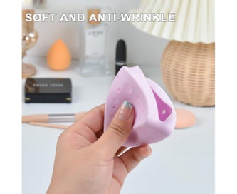 Listing 5 of 5 for Triangle Powder Puff Case, Breathable Silicone Makeup Sponge Holder for Face