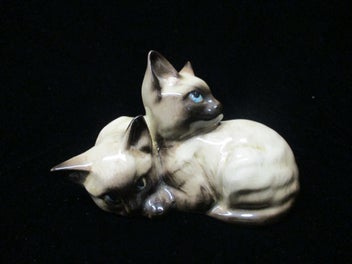 Listing 1 of 7 for BR 9287 - Beswick Kittens - Siamese Kitten Pair - Cat Display - Made in England