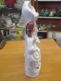 Listing 4 of 6 for SH 328 - Lovely Staffordshire Flatback - Pocket Watch holder stand