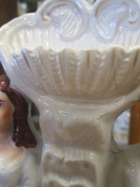 Listing 5 of 6 for SH 328 - Lovely Staffordshire Flatback - Pocket Watch holder stand