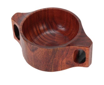Listing 3 of 5 for Hand Made Wooden Cup Zizyphus Jujube Wood Double?Handle Bowl Cup for Baby Chi