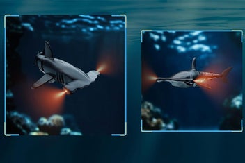 Listing 2 of 5 for 2.4Ghz Remote Control Shark Toy Electric RC Sharks Fish Toys with Light -Blue