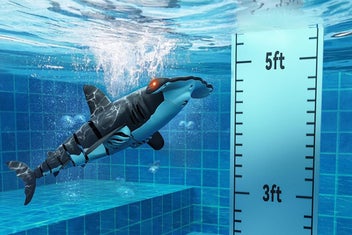 Listing 3 of 5 for 2.4Ghz Remote Control Shark Toy Electric RC Sharks Fish Toys with Light -Blue