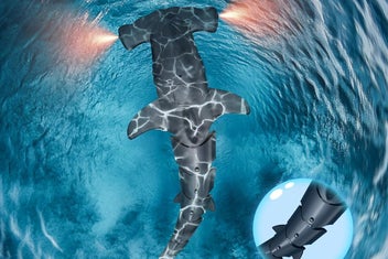 Listing 4 of 5 for 2.4Ghz Remote Control Shark Toy Electric RC Sharks Fish Toys with Light -Blue