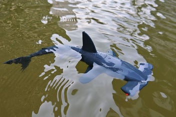 Listing 5 of 5 for 2.4Ghz Remote Control Shark Toy Electric RC Sharks Fish Toys with Light -Blue