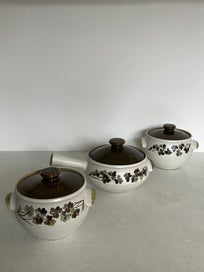 Listing 1 of 20 for Set of three retro vintage Denby shamrock stoneware pots