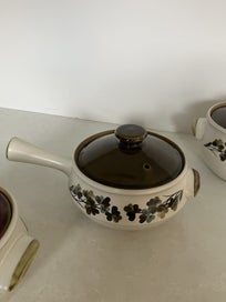 Listing 4 of 20 for Set of three retro vintage Denby shamrock stoneware pots