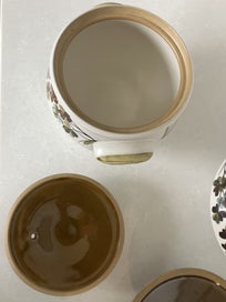 Listing 9 of 20 for Set of three retro vintage Denby shamrock stoneware pots