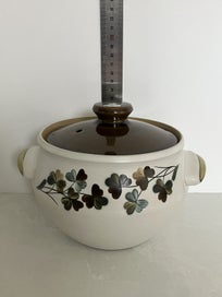 Listing 11 of 20 for Set of three retro vintage Denby shamrock stoneware pots