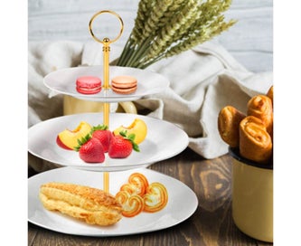 Listing 3 of 5 for 4 Sets 3 Tier Cake Stand Hardware,Tiered Tray Hardware 3 Tier Cake Stand Fitt