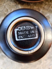 Listing 7 of 8 for SET '60s DENBY Arabesque Tea Cups, 6 Cups & Saucers