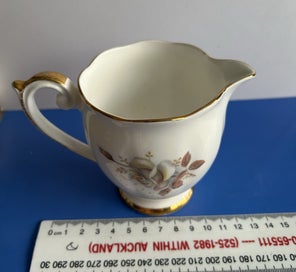Listing 10 of 10 for Queen Anne Milk Jug - Autumn Rose 1950’s - Large