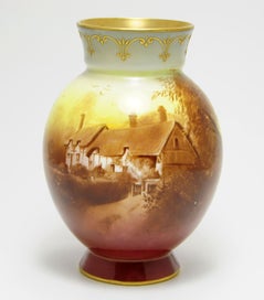 Listing 1 of 7 for ROYAL DOULTON ENGLISH COTTAGE VASE – W Brown – Circa 1900