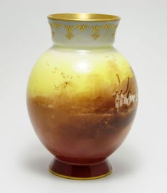 Listing 4 of 7 for ROYAL DOULTON ENGLISH COTTAGE VASE – W Brown – Circa 1900