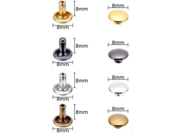 Listing 6 of 9 for 100sets 6-8mm Metal Double Cap Round Rivets Studs Collision Nail Spike Rock