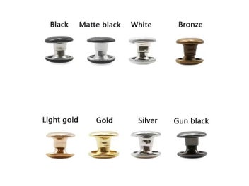 Listing 7 of 9 for 100sets 6-8mm Metal Double Cap Round Rivets Studs Collision Nail Spike Rock