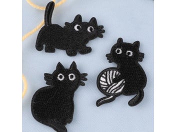 Listing 4 of 8 for Cartoon Black Cat Badge Patches For Clothing Logo Accessories Decorative Patch