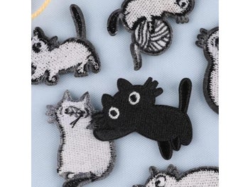 Listing 6 of 8 for Cartoon Black Cat Badge Patches For Clothing Logo Accessories Decorative Patch