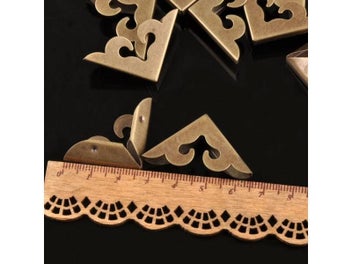 Listing 4 of 6 for 10Pcs Bronze Metal Book Corner DIY Photo Albums Menus Scrapbooking Accessories