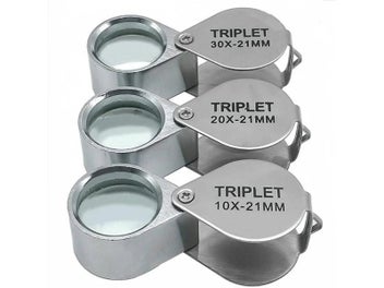 Listing 3 of 9 for 10-30X Pocket Loupe Magnifier Jewelry Magnifying Glass Foldable Diamond Lupa