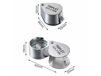 Listing 6 of 9 for 10-30X Pocket Loupe Magnifier Jewelry Magnifying Glass Foldable Diamond Lupa