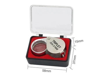 Listing 7 of 9 for 10-30X Pocket Loupe Magnifier Jewelry Magnifying Glass Foldable Diamond Lupa