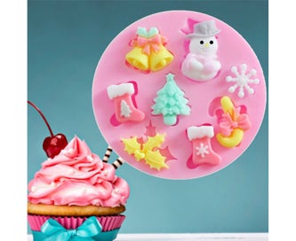 Listing 2 of 2 for Christmas Style Series Mould DIY Silicone Cake Mold for Baking Fondant Cupcak