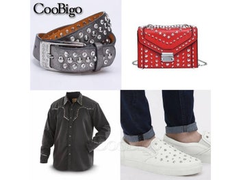 Listing 7 of 9 for 100set Star Double Rivet Stud Collision Nail Spike Garment DIY Leathercraft