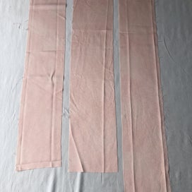 Listing 2 of 7 for Vintage Japanese Pink Silk Fabric Pieces Kimono Panels x3