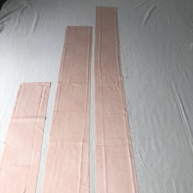 Listing 4 of 7 for Vintage Japanese Pink Silk Fabric Pieces Kimono Panels x3