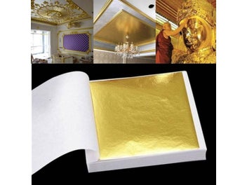 Listing 3 of 9 for 100 Pcs Sheets Pure 24K Gold Foil Leaf Anti-Aging Gilding For Food Decorations