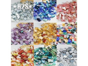 Listing 3 of 9 for 100g Clear Glass Mosaic Tiles Multi Color Mosaic Piece DIY Mosaic Making Stones