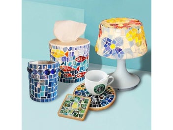 Listing 5 of 9 for 100g Clear Glass Mosaic Tiles Multi Color Mosaic Piece DIY Mosaic Making Stones