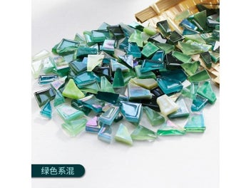 Listing 7 of 9 for 100g Clear Glass Mosaic Tiles Multi Color Mosaic Piece DIY Mosaic Making Stones