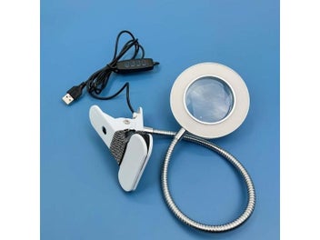 Listing 5 of 8 for 10X Clip Magnifying Glass With Lamp Pattern Embroidery Manicure Eyelash Special