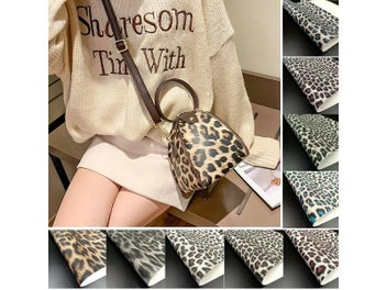 Listing 5 of 9 for Glitter Shiny Sparkle Leopard Print Fabric PU Leather Waterproof DIY Sewing