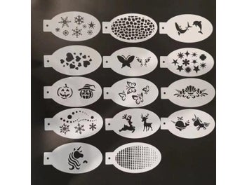 Listing 4 of 9 for New Face Painting Stencils Templates Professional Body Art Dolphin Deer