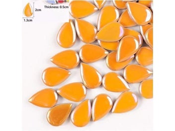 Listing 1 of 9 for 85gram/3oz Glaze Ceramic Mosaic Tiles Water Droplet/Willow Leaves/Polygon