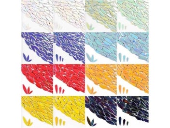 Listing 7 of 9 for 85gram/3oz Glaze Ceramic Mosaic Tiles Water Droplet/Willow Leaves/Polygon