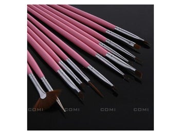 Listing 3 of 7 for 15pcs UV Gel Pink Playdough Crafts Colored Brushes Art Design Pen Painting