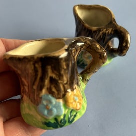 Listing 3 of 8 for Two tree stump miniature jugs by Weetman England 1950’s